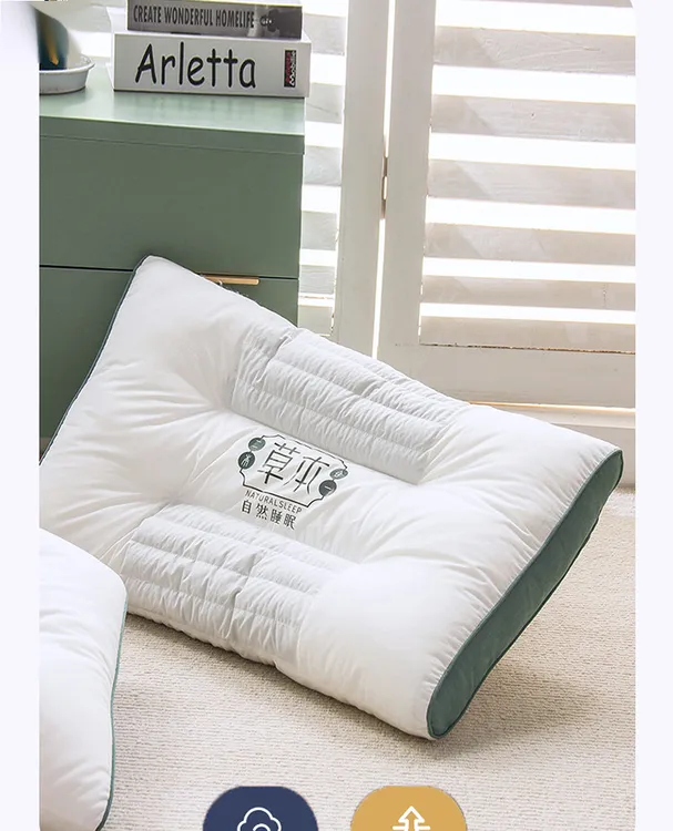 全棉护颈椎睡眠枕头草本超柔硬枕纯棉防螨荞麦枕芯学生宿舍单人枕