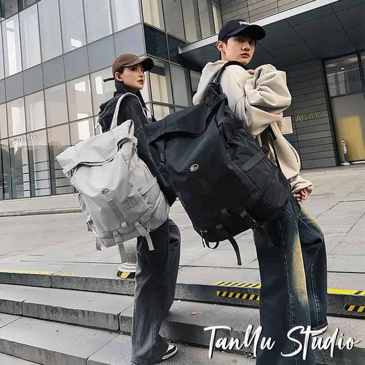 探屿男士户外双肩包篮球包旅行包超大运动包多功能实用书包背包女