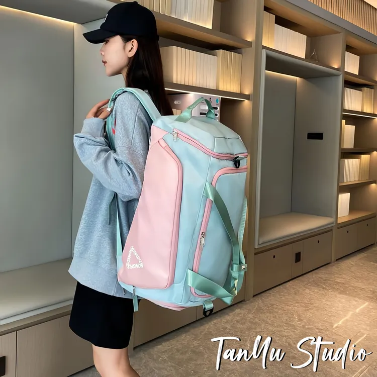 探屿大容量双肩健身旅行包女行李包出差旅游斜挎包住校衣服收纳包