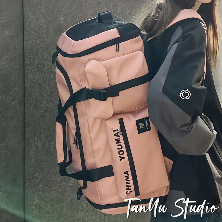 探屿短途旅行双肩包大容量女健身包男干湿分离运动背包轻便行李袋