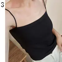 三与十三|倍好看|韩版吊带时尚百搭美背胸垫一体式打底纯色外穿