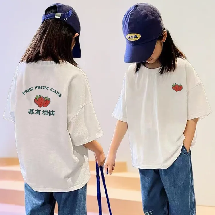 高品质童装儿童爆款时尚卡通纯棉半袖夏款印花百搭夏装休闲短袖潮