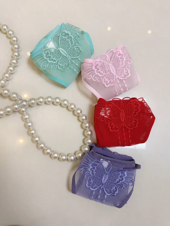 女款网纱拼接大蝴蝶轻薄透气家居小裤  两条装