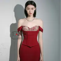 LANYI岚怡壹玫瑰女人鱼骨胸衣复古气质