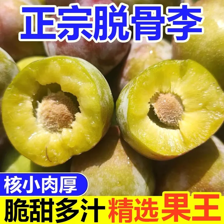 正宗四川脱骨李脆红李当季新鲜半边红李子孕妇水果空心5/1斤包邮