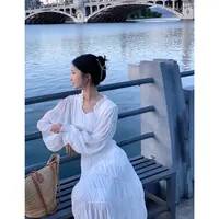SHULING【茜茜公主 /白色连衣裙】温柔法式设计感