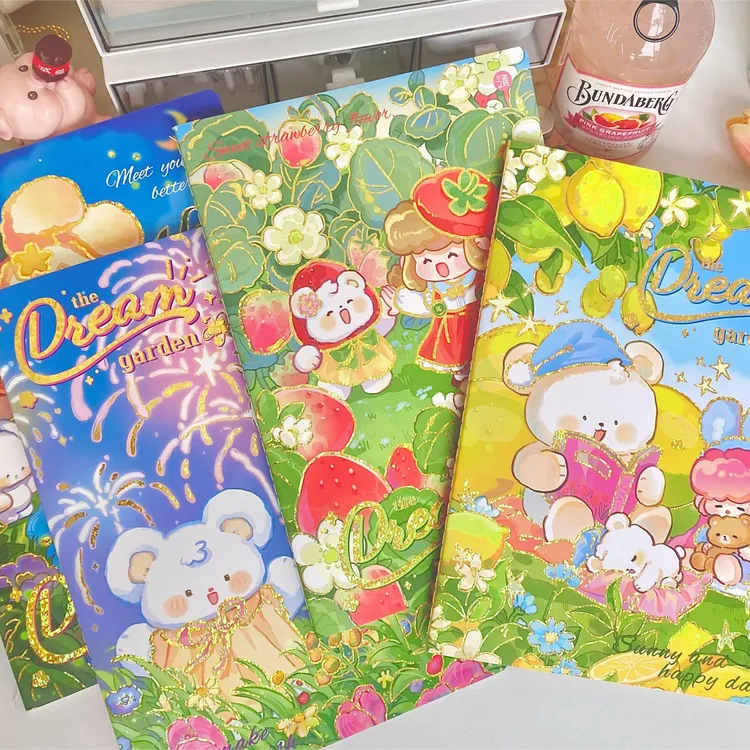三年二班插画师梦境花园系列B5彩页车线本本册礼品袋套装 L2.0