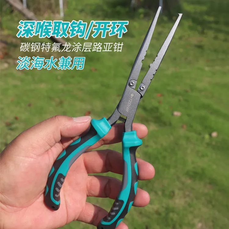 路亚钳子剪线控鱼器一体新款多功能开环器深喉脱钩器摘钩取鱼钩钳