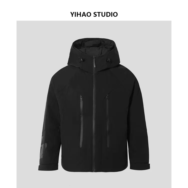 YIHAO STUDIO冬季新品男士保暖冲锋衣羽绒服户外休闲防风外套