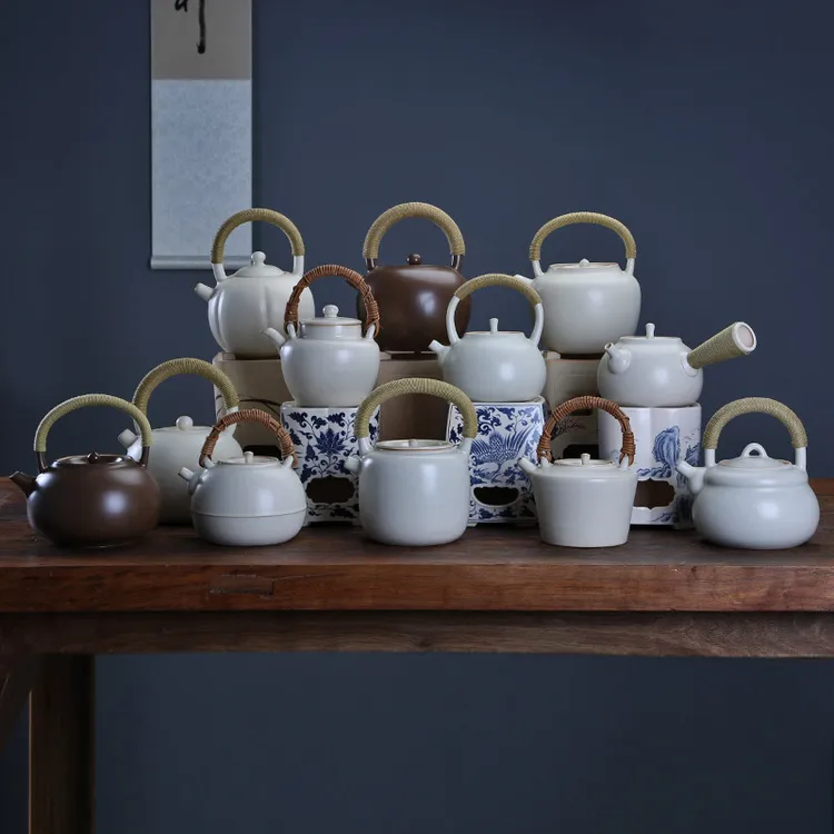 大容量陶壶日式苏打釉煮茶壶泡茶壶白泥煮水急需壶电陶炉炭炉陶瓷
