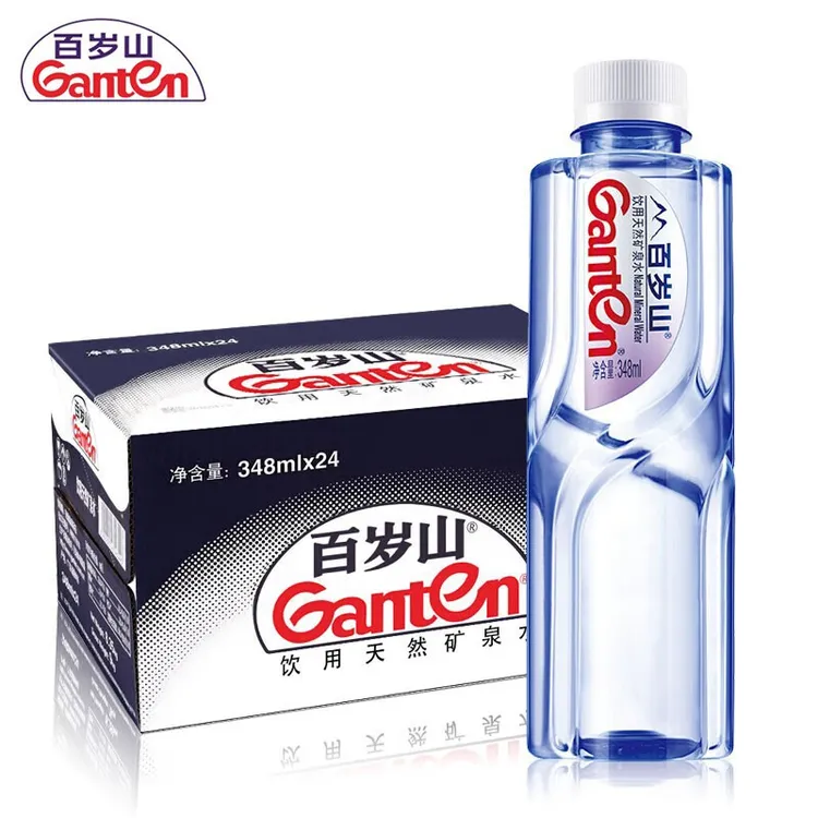 百/岁山（gan/ten）矿泉水348ml*12瓶天然饮用水家用桶装泡茶整箱装