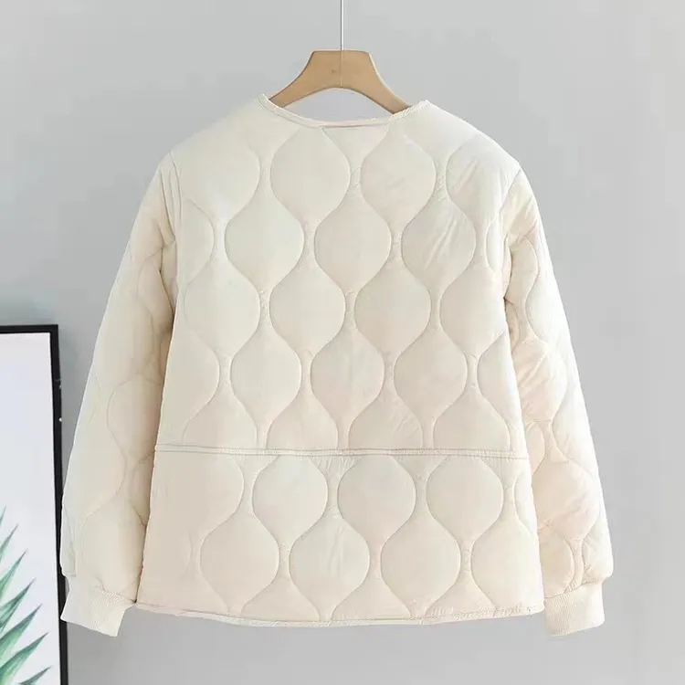 春秋新款大码女装90-205斤穿宽松轻薄洋气百搭小棉衣外套内胆内搭