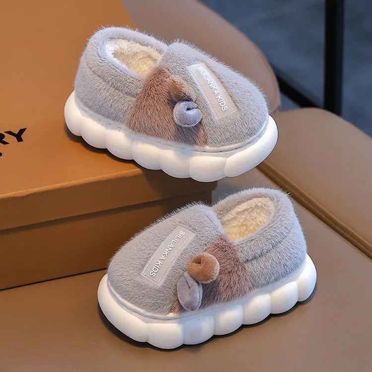 【亲子款】儿童包跟棉鞋新款韩版时尚卡通可爱拖鞋男女童居家棉鞋