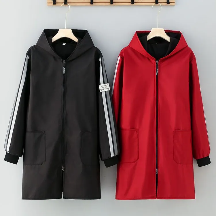 长袖加绒正穿衣围裙男女上班工作服防水防油围裙耐磨耐脏罩衣定制