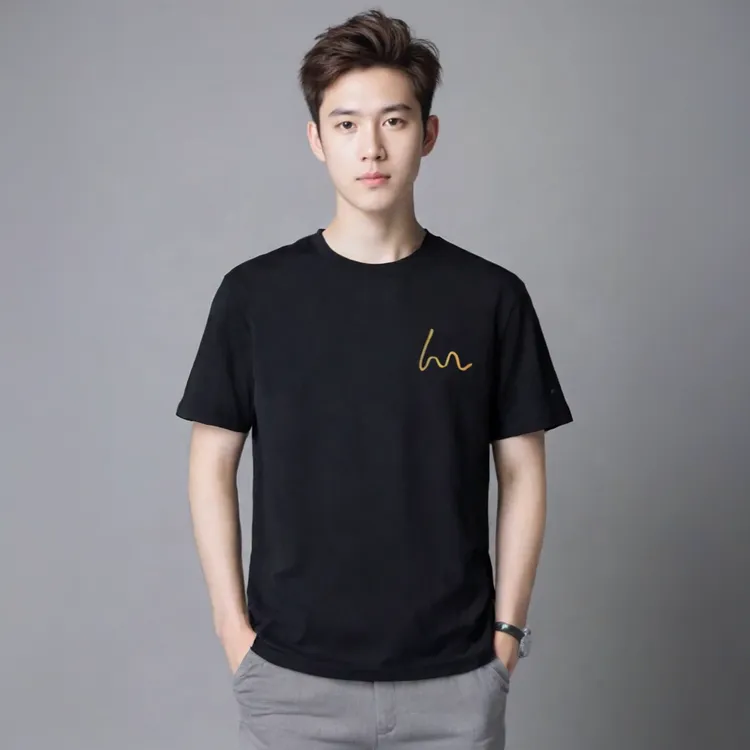 2024新款体桖衫打底衫潮牌休闲装短袖半袖白t恤男款内搭洋气时髦