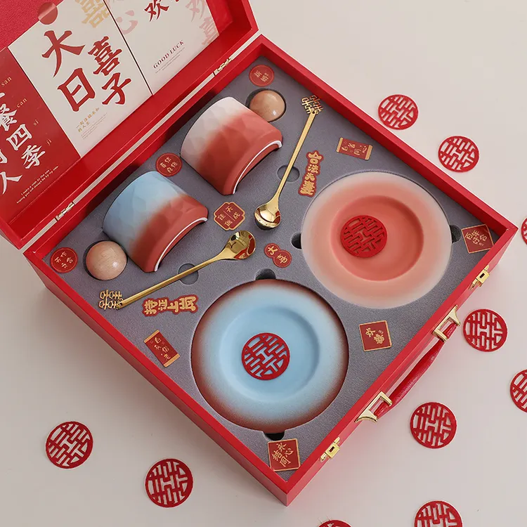 新婚礼物送新娘实用咖啡杯套装结婚礼品送新人闺蜜姐妹订婚喜杯