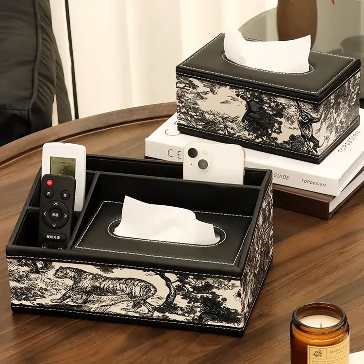 DAIMU新款纸巾盒客厅茶几高颜值复古收纳盒家用创意多功能抽纸盒