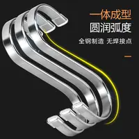 不锈钢S扁钩S型挂衣钩S挂钩扁条勾厨房S钩衣帽钩万能S形单钩加粗