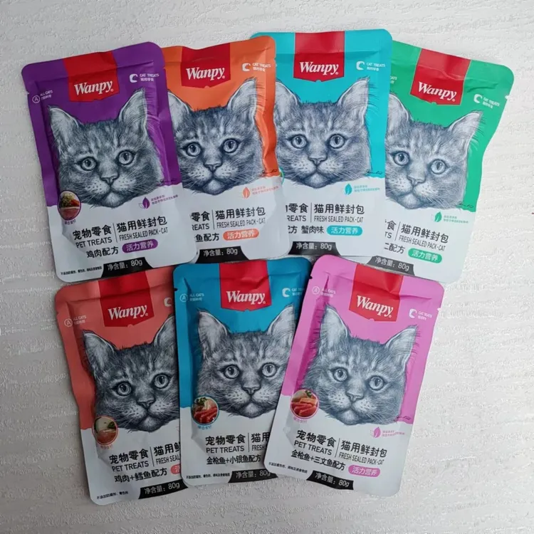 wanpy/顽皮妙鲜封包猫咪补水湿粮包猫罐头零食幼猫营养80g