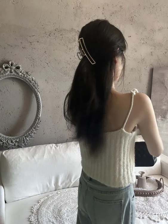【美子】韩系系带针织背心秋季新款时尚百搭绑带吊带外穿内搭都可