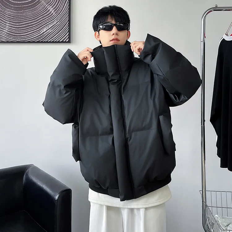 加厚保暖棉衣外套男士2025年冬季新款潮牌pu皮棉服高级感宽松棉袄