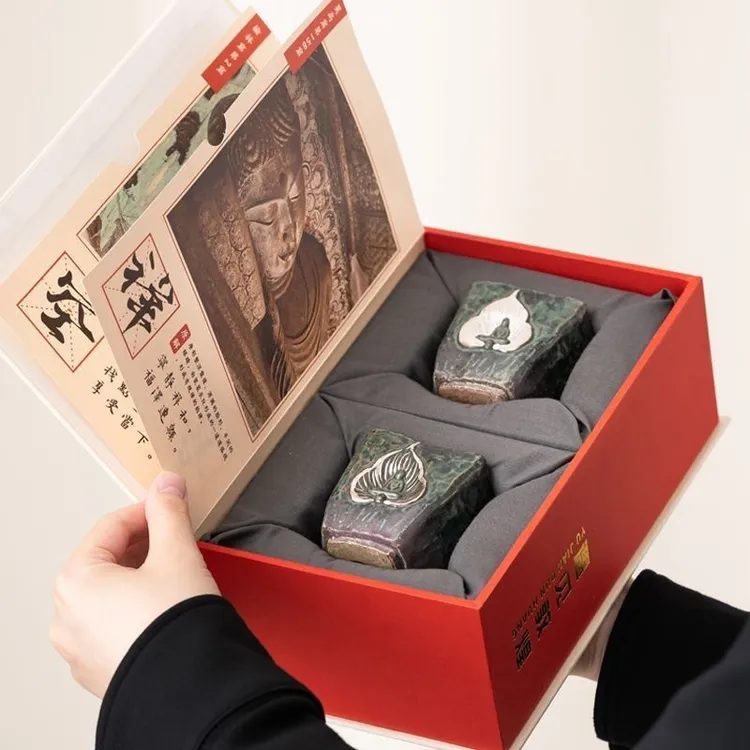 文创遇见敦煌情侣对杯复古茶杯陶瓷主人杯高档礼盒装年会伴手礼