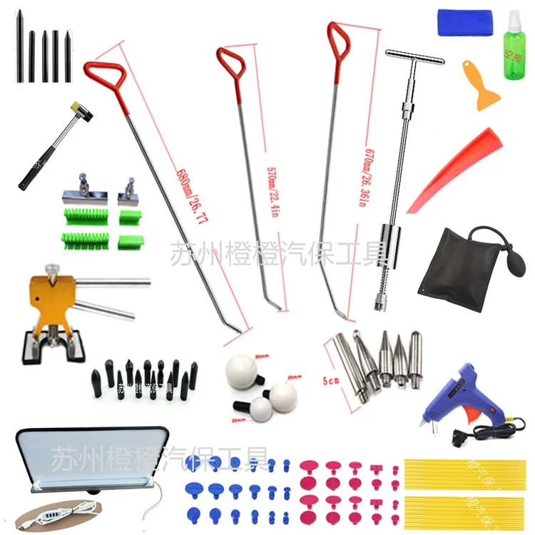汽车凹坑修复钩子凹陷撬棍工具凹凸复原工具锰钢顶头钩子可换头钩