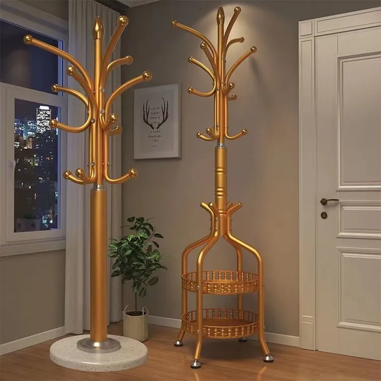 衣帽架落地式家用挂衣架家用立式衣服网红收纳架子卧室衣服置物架