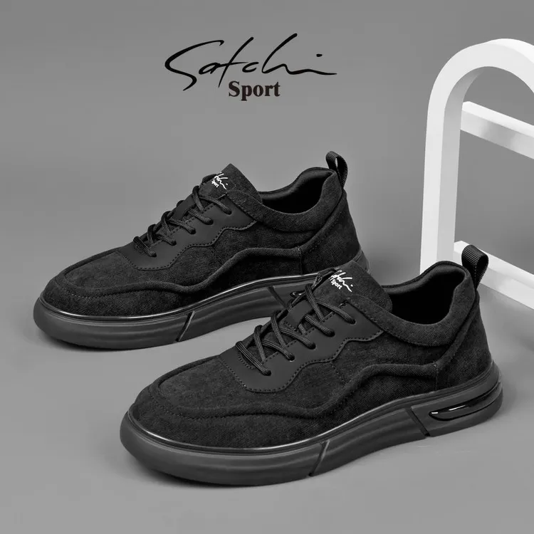 沙驰男鞋2025新款冬季运动休闲帆布鞋男士爸爸鞋百搭散步鞋板鞋