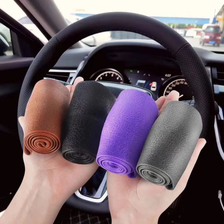 汽车方向盘套硅胶方向盘套防滑耐磨超薄通用方向盘套圆形简单把套