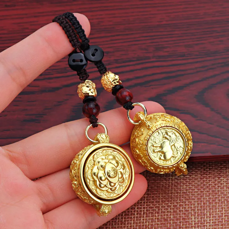 聚宝盆转转钥匙扣挂件定制国潮十二生肖聚宝盆挂件高颜值文创礼品