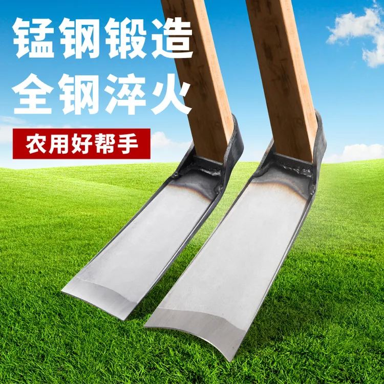 老式锄头木柄开山锄头挖地种地特大号挖笋锄农用挖土翻地松土加厚