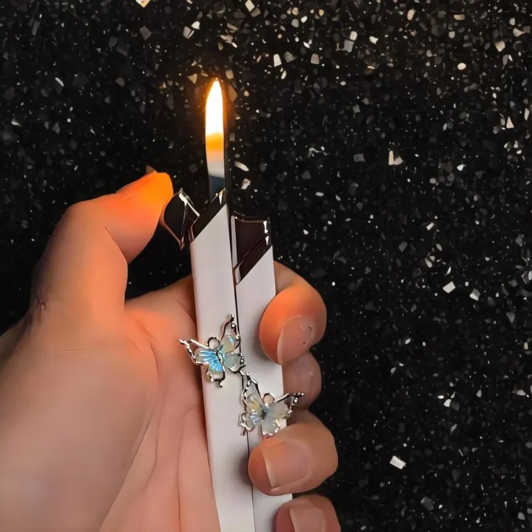 抖音手工蝴蝶花海打火机轻奢精致迷你高级感创意礼物送女友闺蜜