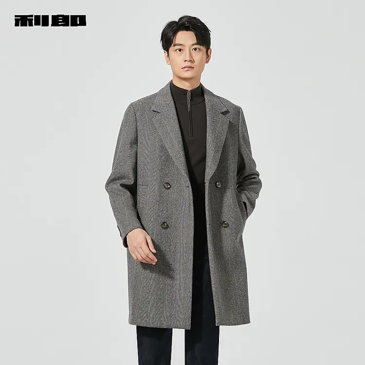 【商场同款】利郎官方毛呢大衣男士商务休闲2024冬外套24DYR3051Y
