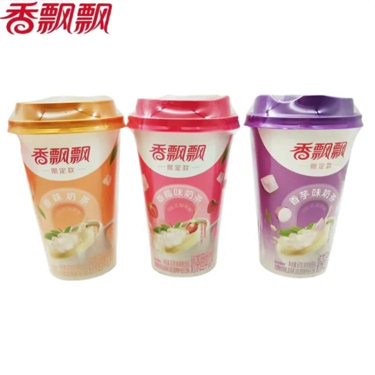 香飘飘奶茶67克原味草莓香芋杯装速溶冲泡饮品香浓早餐奶饮料