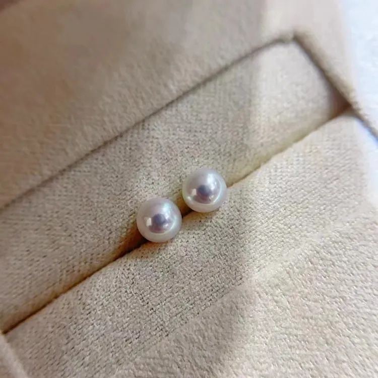 真珍珠耳钉气质百搭时尚小巧素款耳饰耳环经典简单精致