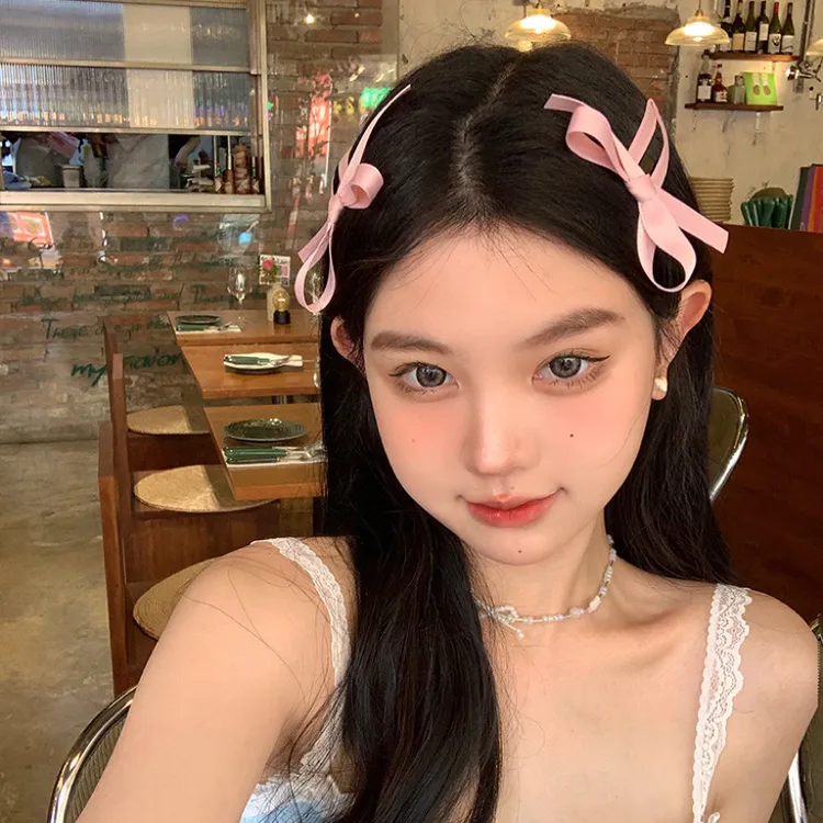 甜欲少女丝带蝴蝶结bb夹刘海夹发夹侧边碎发夹发饰发卡可爱
