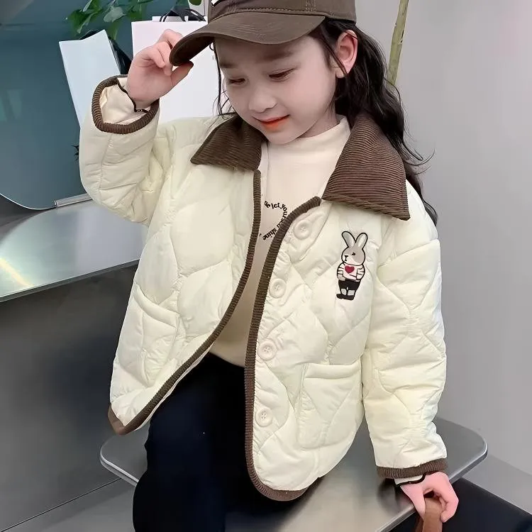 新款棉外套加棉保暖洋气女童女孩棉衣秋冬季秋冬款洋气好看韩版
