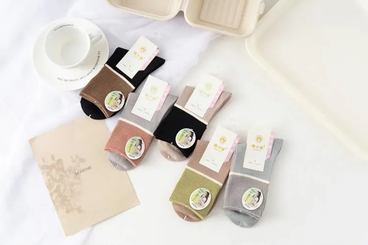 棉小妹桑蚕丝绢丝女士袜子5双柔软天然抗菌吸湿