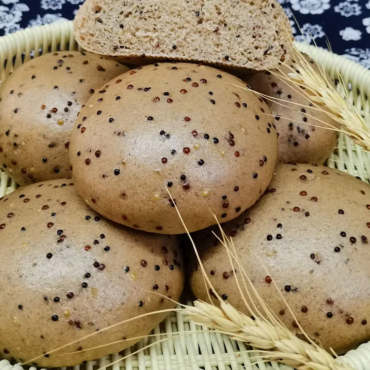 进口三色藜麦荞麦奇亚籽燕麦全麦无蔗糖低钠健身杂粮粗粮馒头