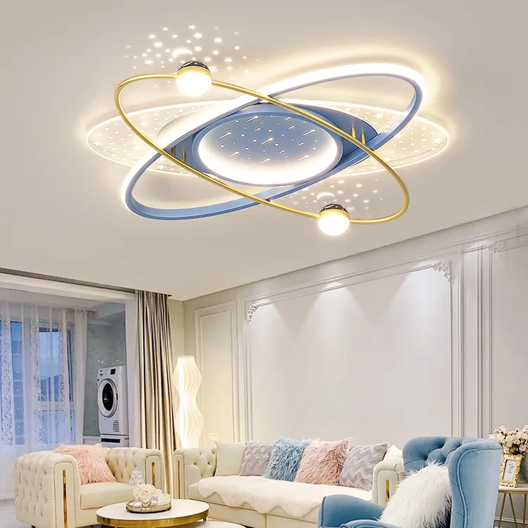 家用客厅灯现代简约大气轻奢大灯2023年新款星空顶吸顶灯中山灯具