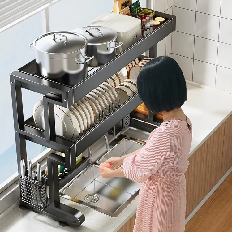 意大利多功能碗架厨房水槽置物架洗碗槽放碗盘碗碟收纳架水池沥水