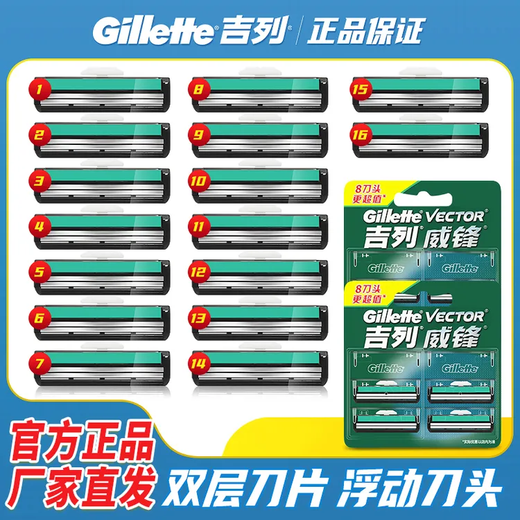 Gillette/吉列威锋2层刀片剃须刀手动吉列锋速双层老式刮胡刀刀头