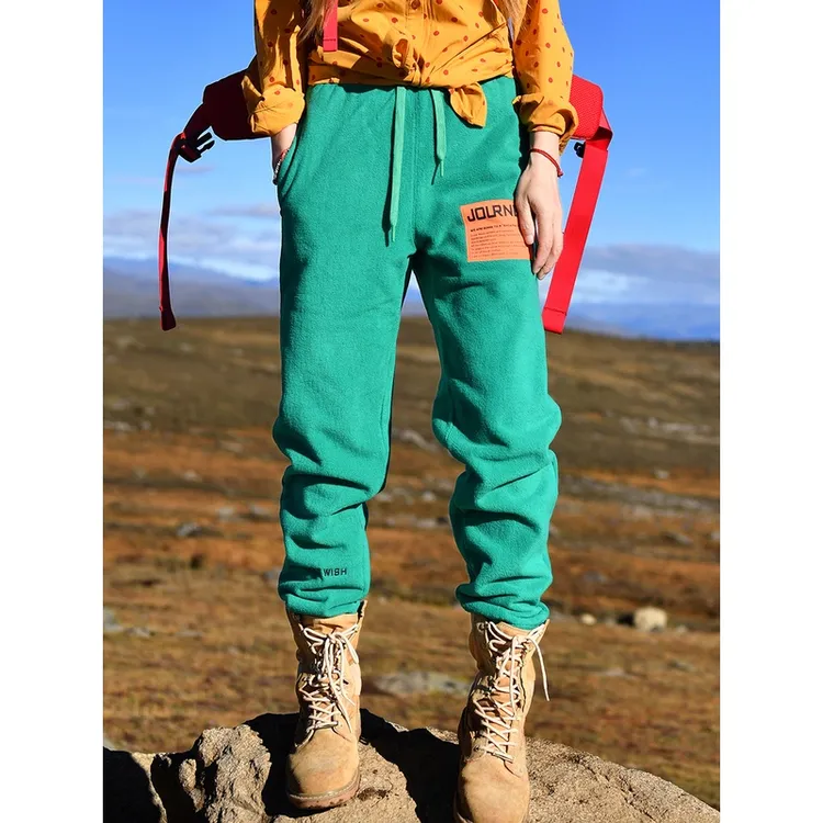 北京森林户外保暖搭子保暖宽松显瘦加厚摇粒绒内胆抓绒长裤女式