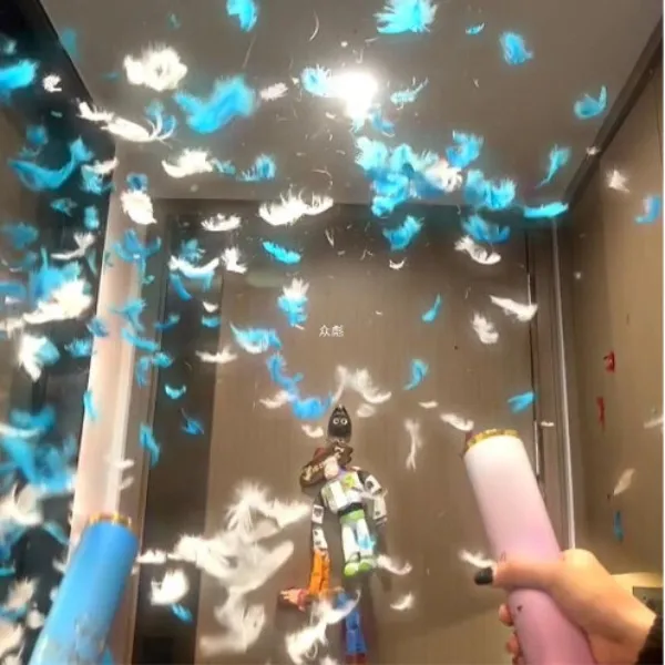 羽毛礼花筒礼炮加量礼花炮礼炮手持婚礼花筒亮片彩纸圣诞跨年结婚