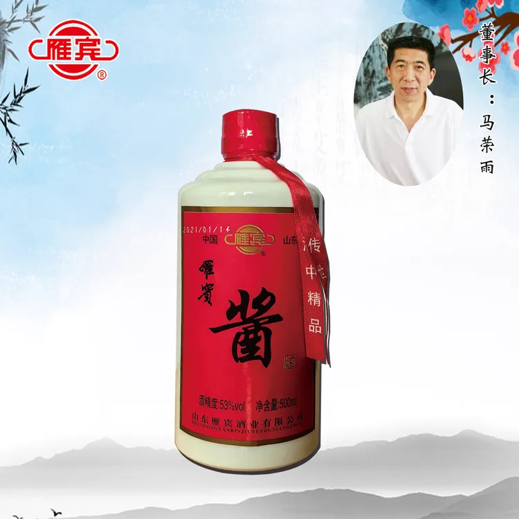 雁宾53°雁宾酱酒（光瓶）酱香型白酒53度500mI×2瓶