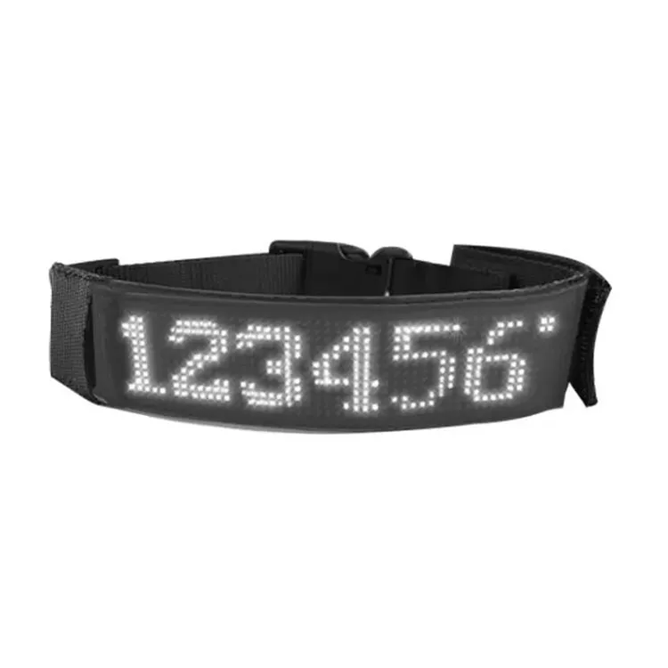 LED赛博朋克颈圈可编辑文字图案律动choker 亚文化周边电子项圈