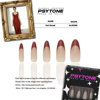 幻调喜事多Hot Streak | 红色法式气质秋冬简约极简穿戴甲中长款