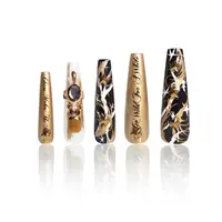 幻调Grammy 哥莱美 | 黑金超长款重工欧美老钱爆闪穿戴美甲893