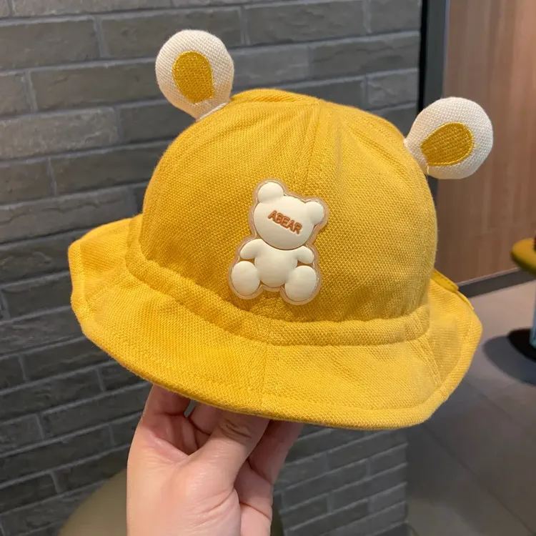 婴儿帽子春秋季男宝女宝超萌可调节盆帽宝宝遮阳帽渔夫帽儿童潮